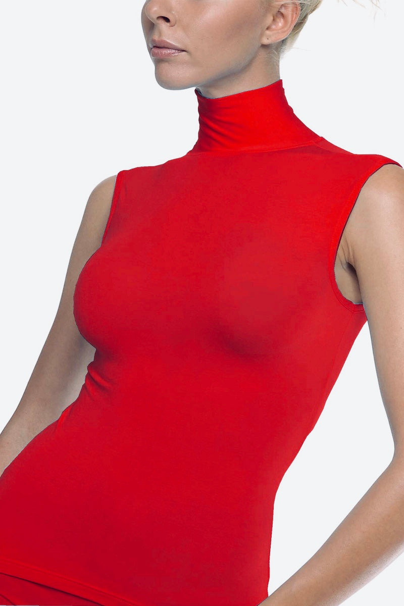 Rolka bez rukava RED Turtle Neck