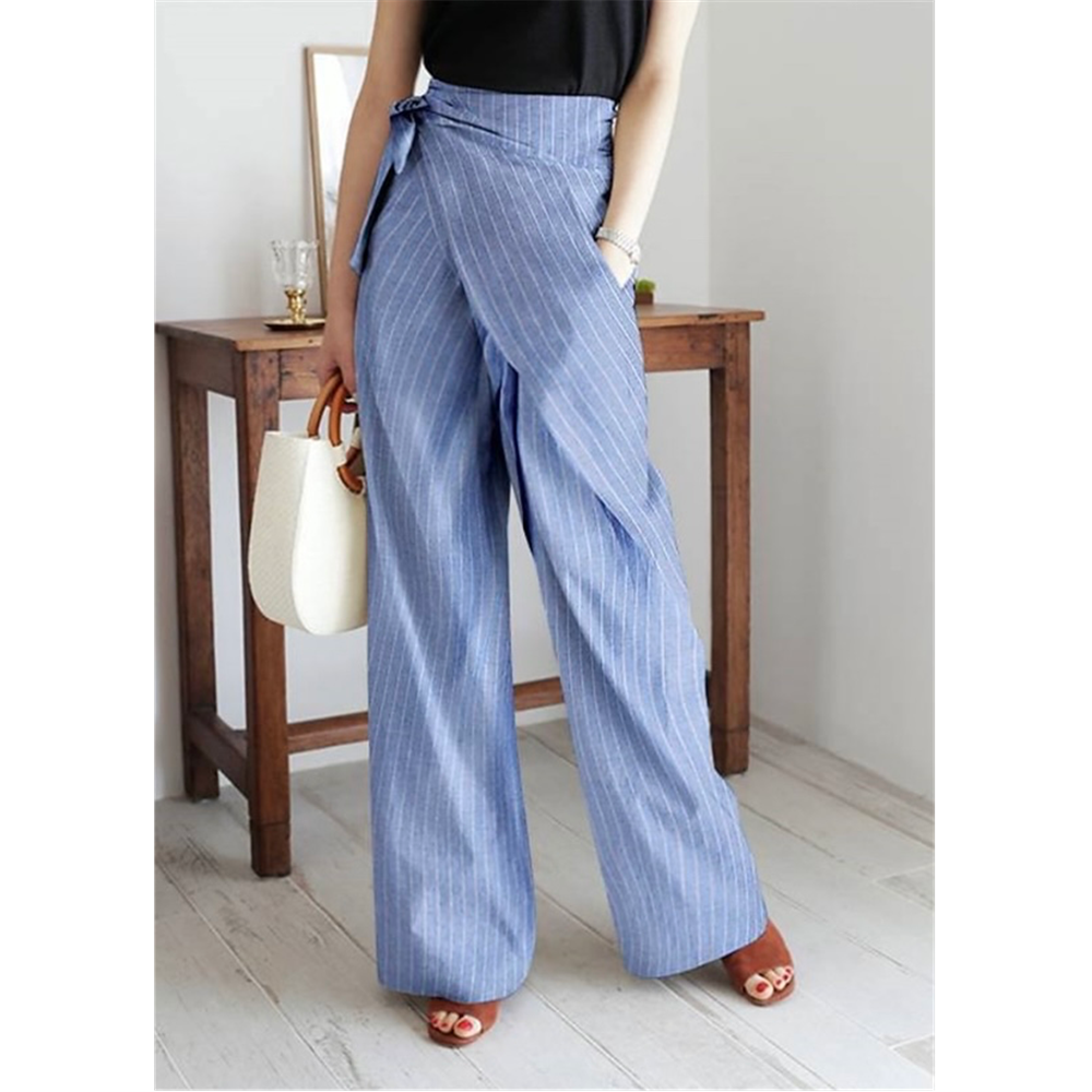 PLAVE PANTALONE PREKLOP Pruge