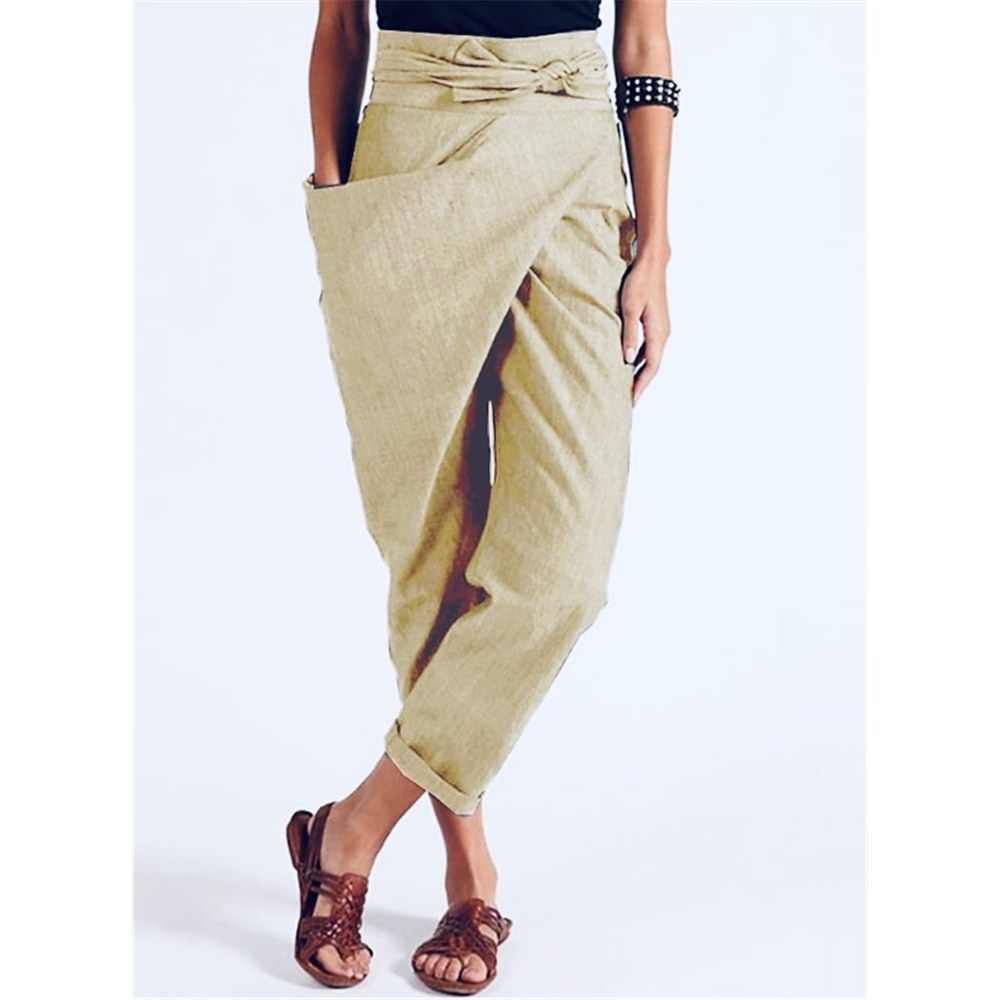 Bež Pantalone Preklop