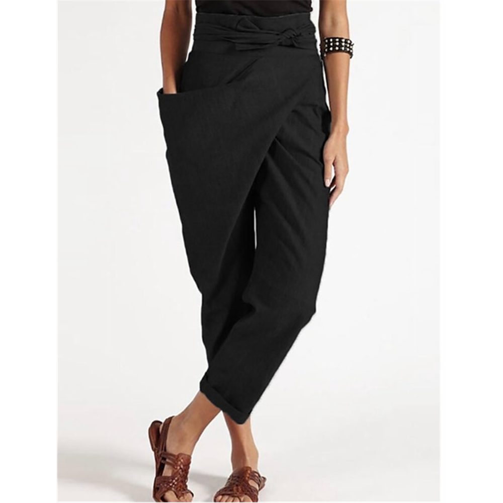 Crne Pantalone Preklop