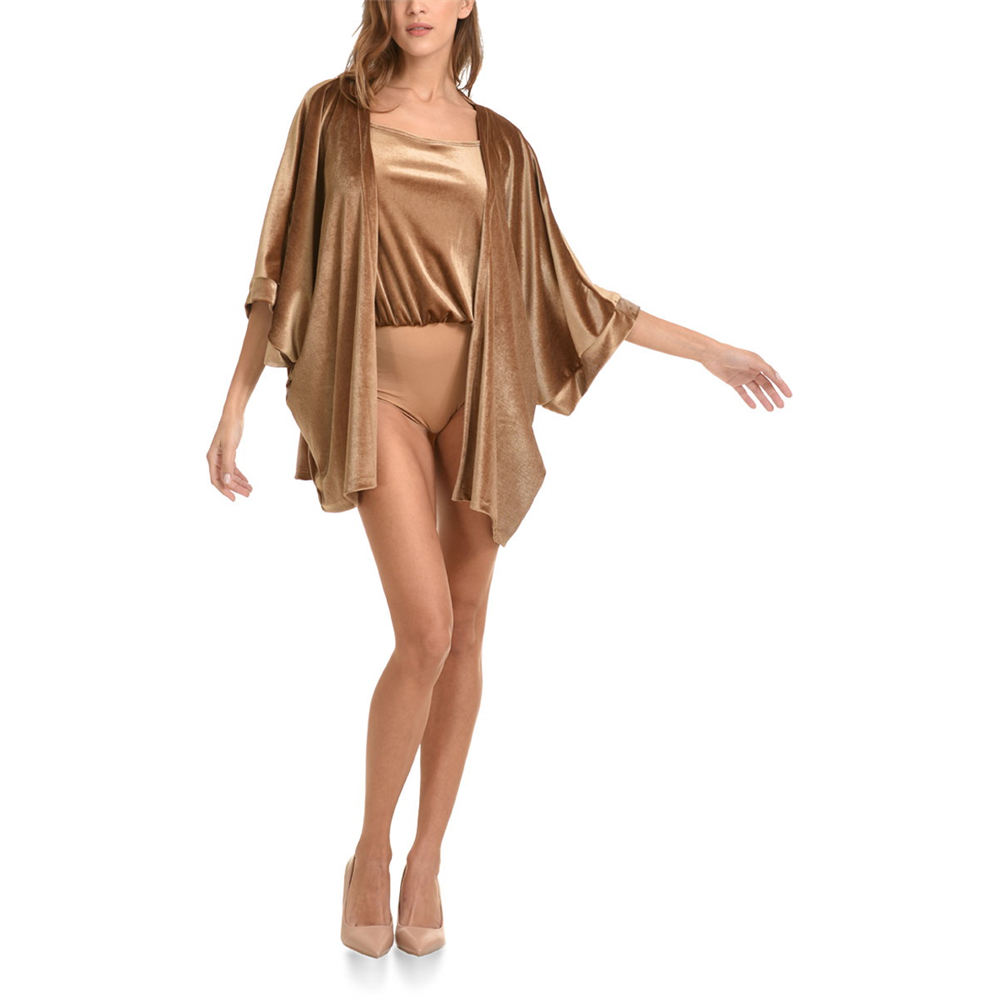 KIMONO PLIS KAMEL ZLATNA