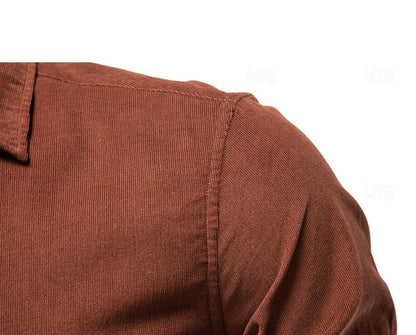 Muška braon somot košulja RENO