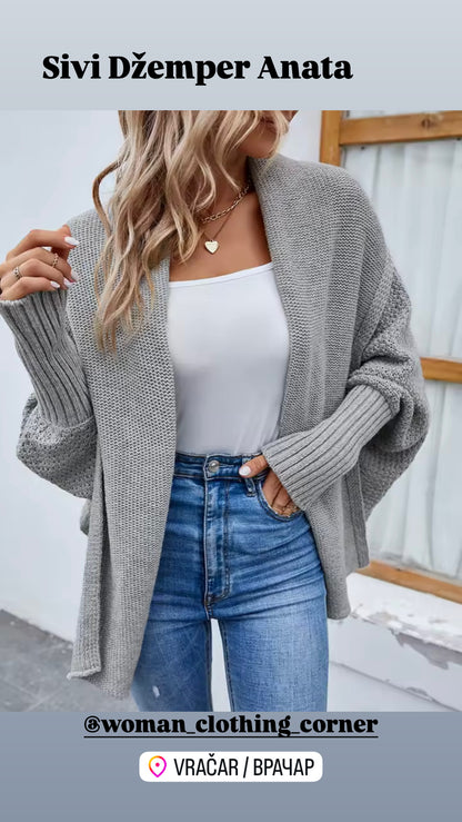 Džemper ANATA - sivi