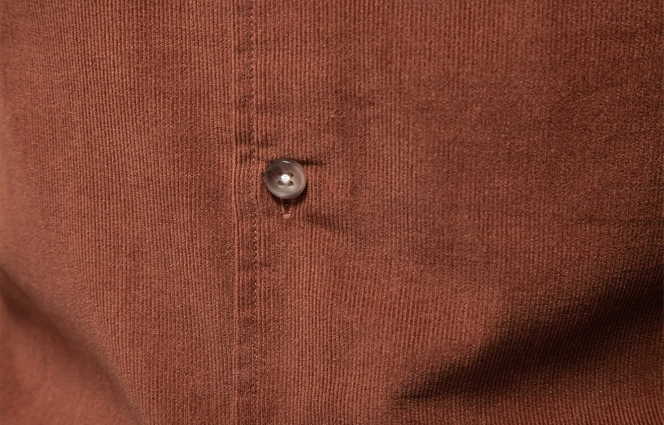 Muška braon somot košulja RENO