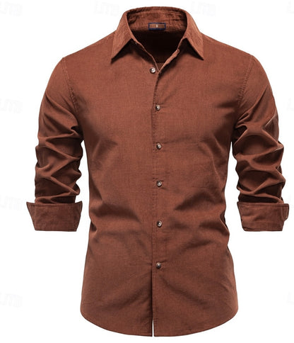 Muška braon somot košulja RENO