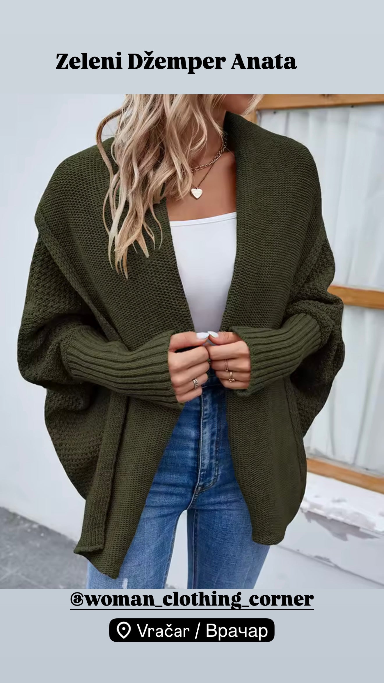 Džemper ANATA - zelena