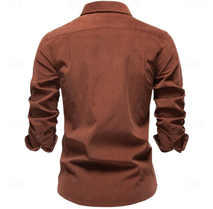 Muška braon somot košulja RENO